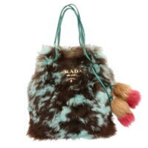 Prada Handbags - PRADA fur leather bag